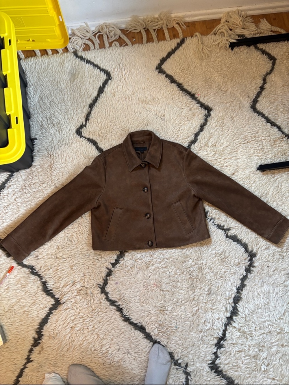Zara Brown Button-Front Jacket - Picture 5 of 17